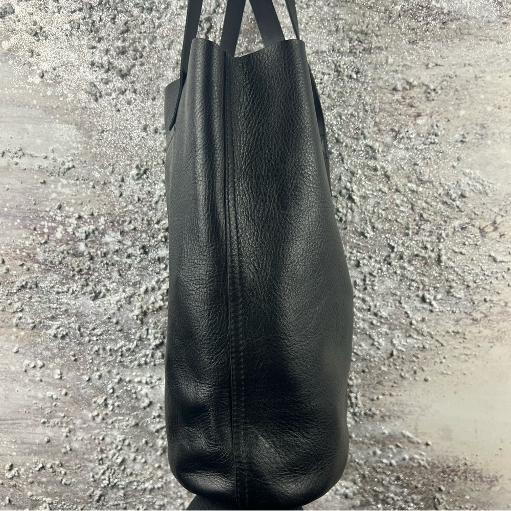 547 Madewell Black Leather Structured Tote Bag - Picture 6 of 10